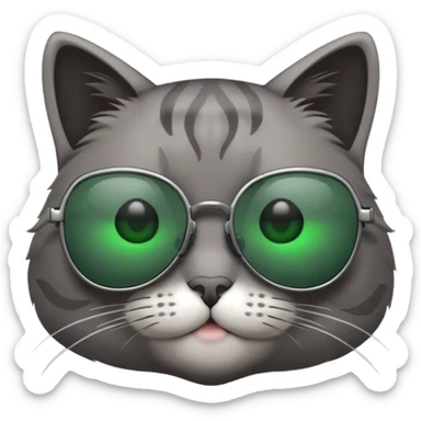 Cat with sunglasses sticker