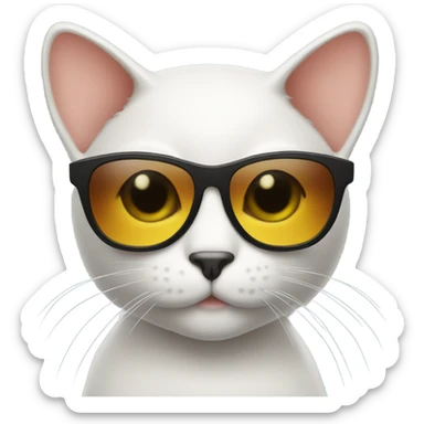 Cat with sunglasses sticker