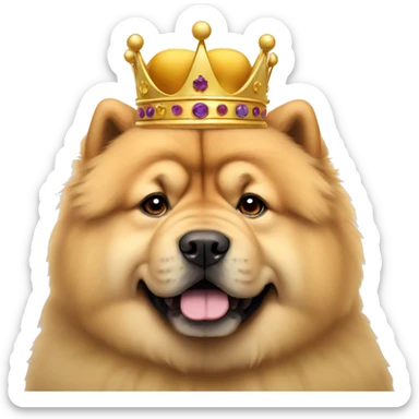 chow chow with crown sticker