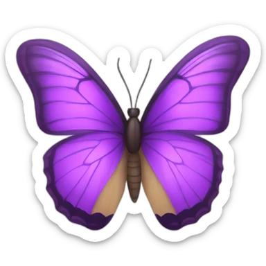 Purple butterfly  sticker