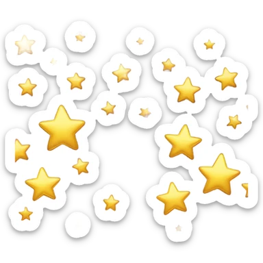 celebration with big five stars in row sticker