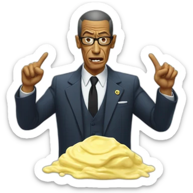 Angry Gus fring pointing mayonnaise titled "Mayonnaise" sticker