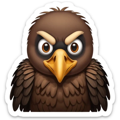 vulture - kind of menacing but in a funny comical way sticker