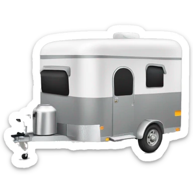 Gray calico 2 horse trailer  sticker