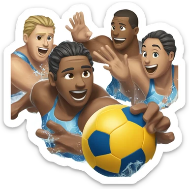 playing waterpolo sticker