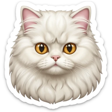persian cat, half body sticker