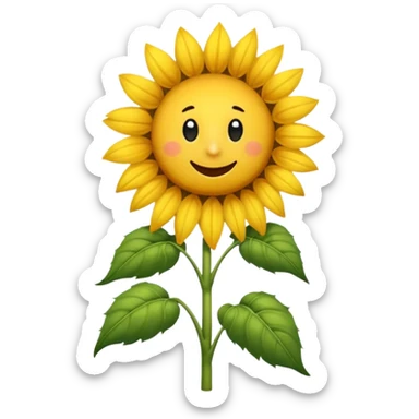 Avejorro sacando néctar de un girasol sticker