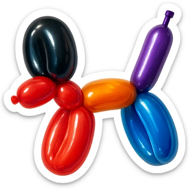 Toy black silhouette sticker