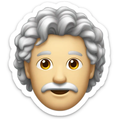 homme aveugle de l'oeil gauche avec des cheuveux boucle sticker