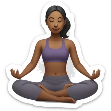 UUna mujer haciendo yoga sticker