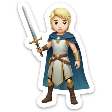 Aether (from Genshin Impact) with a sword (full body) sticker