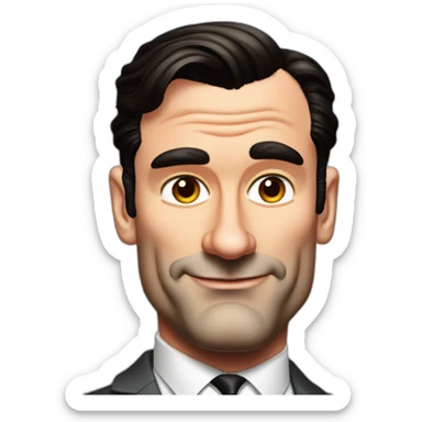mad-men-don-draper-jon-hamm-portrait-seats-cartoon sticker