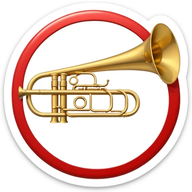 Trombone Inside a circle sticker