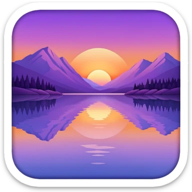 lake sunset sticker