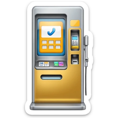 vending ticket machine sticker