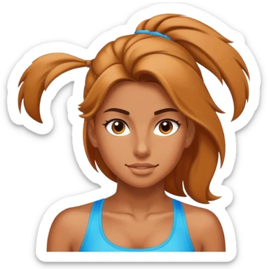 Exercising girl sticker