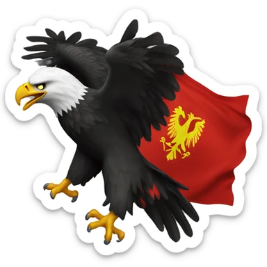 eagle with albanian flag sticker