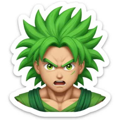Make an emoji of broly going ssr sticker
