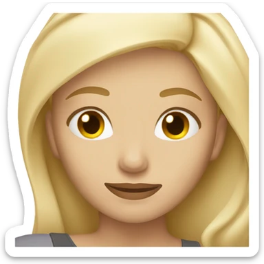 Woman with blond hair lying in back on ground sticker