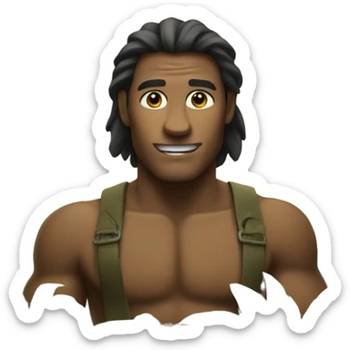 jungle with tarzan in it sticker