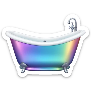 Iridescent bathtub sticker