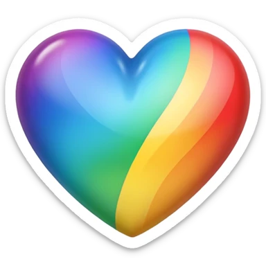 Corazon de arcoiris sticker