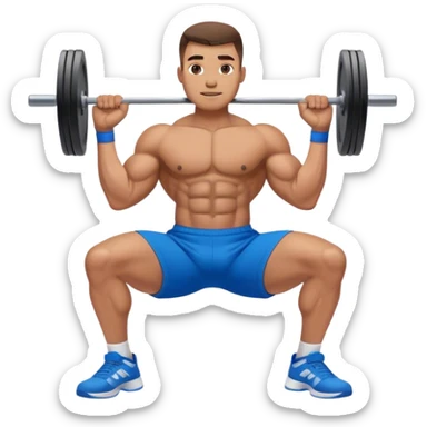 glute-bridges-exercise guy with blue shorts  sticker
