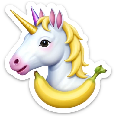 единорог с бананом sticker