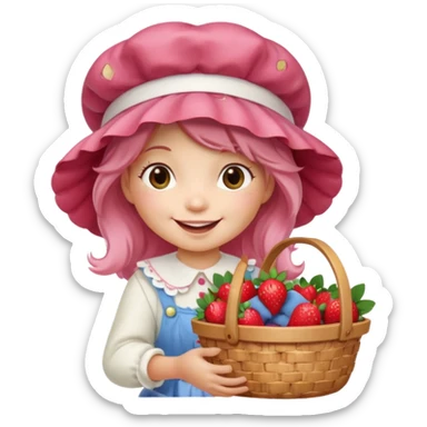 Strawberry shortcake character  sticker