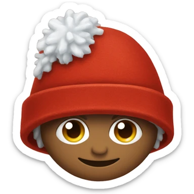 red winter hat  sticker