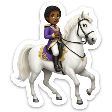 prince on a white horse sticker