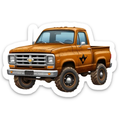 demolition derby pickup truck sticker