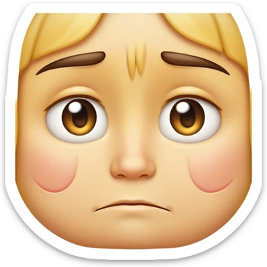 realistic sad face emoji with a green background, subtle tears, lifelike facial features sticker