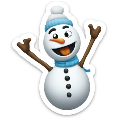 Snowman twerking sticker