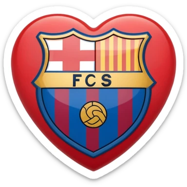 Barcelona Logo in heart ❤️ sticker