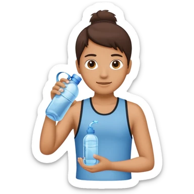 Water bottle as a person  sticker
