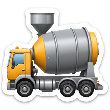 Concrete mixer truck sticker