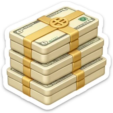 plain ivory money sticker