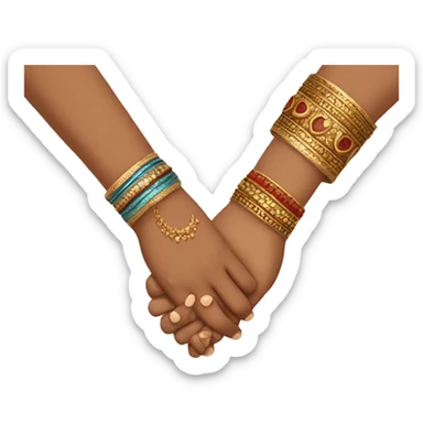Indian couples hand on hand promise style sticker