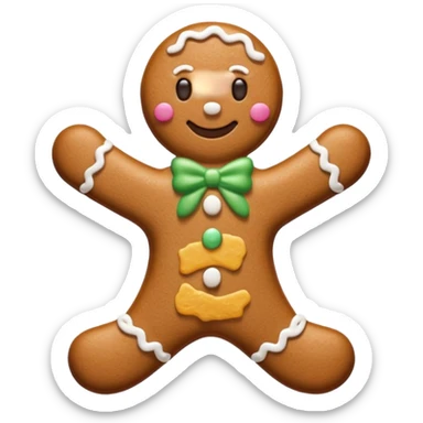 Gingerbread stylized sticker
