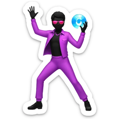 Disco dancing silhouette  sticker