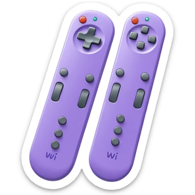 lavender purple wii remote sticker