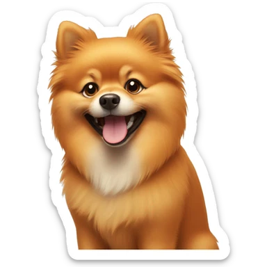 Orange Pomeranian smiling sticker