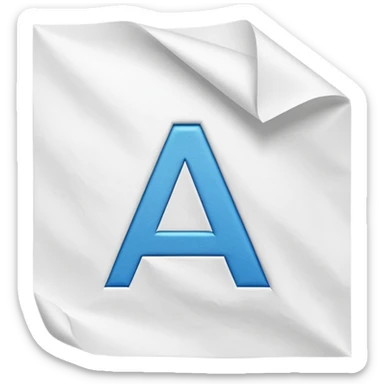 paper sheet with letter А highlighted sticker