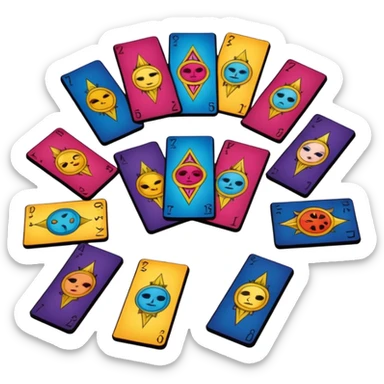 spread tarot cards sticker