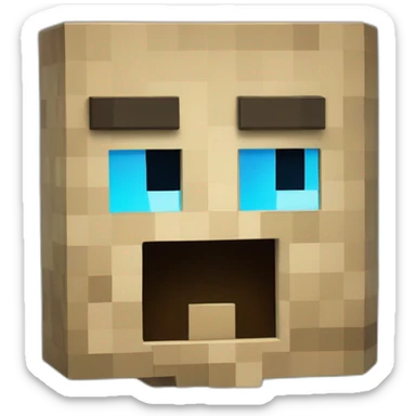 Blue minecraft creeper sticker