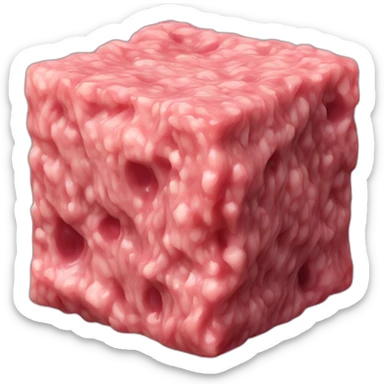 Raw mince cube sticker