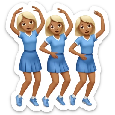 Dancing twins with tired mum faces sticker