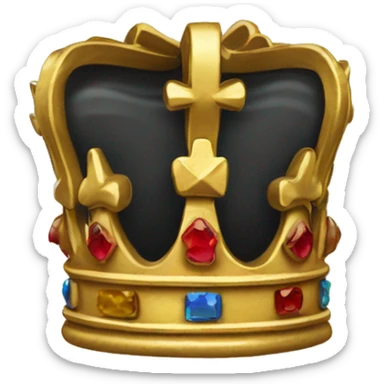 a king's crown with Admin written on it sticker