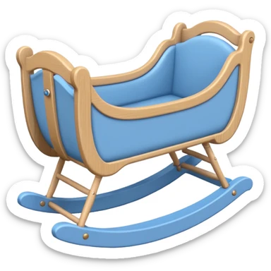baby cradle blue sticker